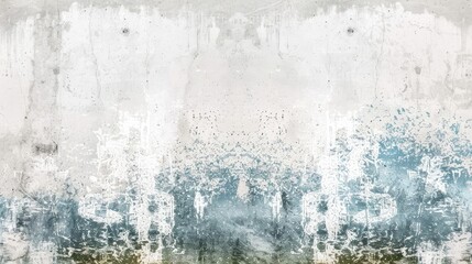 Fototapeta premium A wall with a blue and white pattern