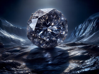 diamond on black background