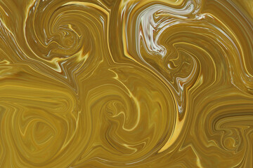 Liquified background with yellow and brown color. Abstract concept idea.