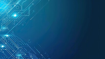 Obraz premium A blue background with a lot of electronic components
