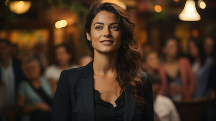 portrait of a person in a night city