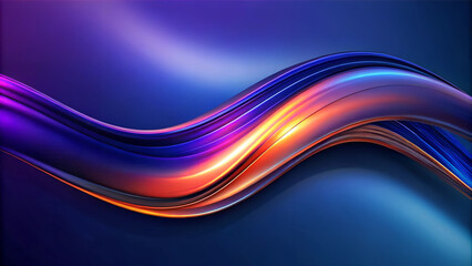 Obraz premium Dynamic Flowing Waves in Vibrant Colors, Abstract Art