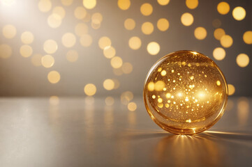 golden christmas ball