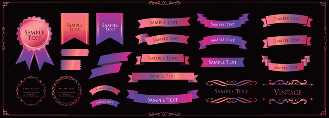 ハロウィンカラーのリボンデザイン