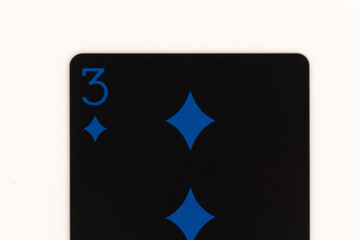 card deck gambilng three isolated on white background