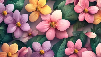 Fototapeta premium abstract background of beautiful flowers