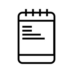 Fototapeta premium note vector line icon in minimalist style