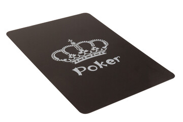 poker card black isolated on white background