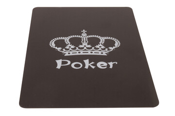 poker card black isolated on white background