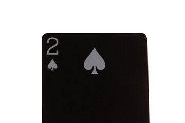 card deck gambilng two isolated on white background