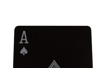 card deck gambilng A one isolated on white background