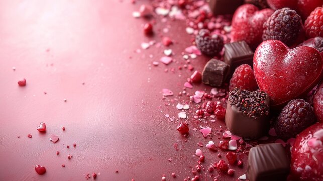 a valentines day header for a website that sells custom gift boxes that contain wine, skincare products, confectionary, chocolates and things of that nature