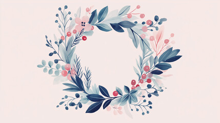 Festive, pastel colours leafs 