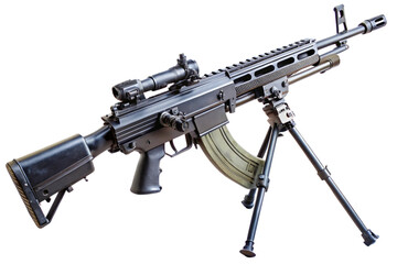 isolated machine gun
