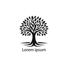 Obraz premium A black and white drawing of a tree with roots in the middle