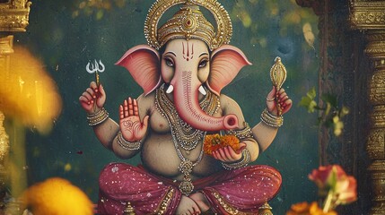 Obraz premium Ganesha Chaturthi 
