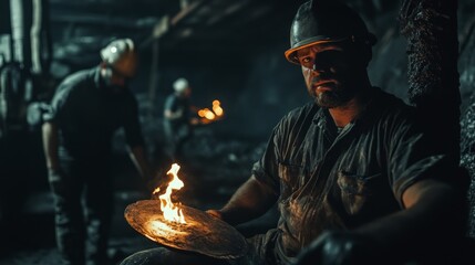 miners worker underground ore mining
