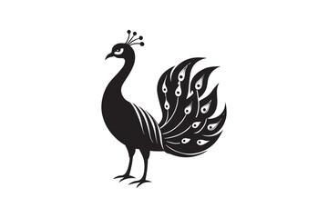 Peacock silhouette vector illustration, Peacock silhouette vector , Peacock silhouette , Peacock silhouette PNG.