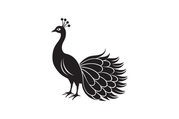Peacock silhouette vector illustration, Peacock silhouette vector , Peacock silhouette , Peacock silhouette PNG.