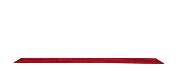 Side view of stars red carpet. On isolated transparent background.