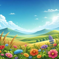 Fototapeta premium Вектор, Nature landscapes 