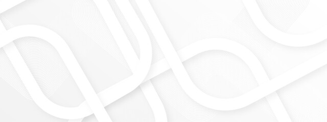 Obraz premium Vector paper wave technology smooth carve blank white gradient abstract background with lines light triangle texture background. geometric white empty square creative diamond concept wall web design.
