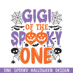 Naklejka premium Gigi of the spooky one Halloween design