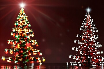 christmas tree with lights