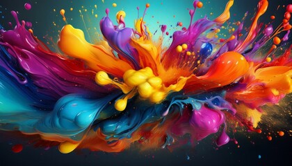 colorful splattering paint hd wallpaper