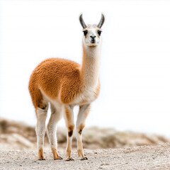 Obraz premium Guanaco Isolated