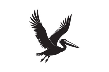 Pelican silhouette vector illustration, Pelican silhouette vector bundle, Pelican silhouette