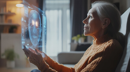 Virtual Healthcare Assistant Powered by AI in Modern Home Setting