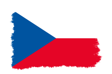 flag of republic czech on brusch