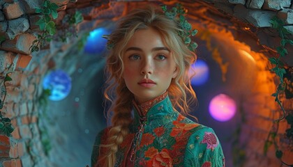 Naklejka premium portrait of a girl