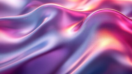 Obraz premium Abstract Holographic Purple Green Matte Fluid Iridescent Design