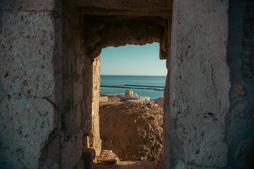 window of an abandoned castle