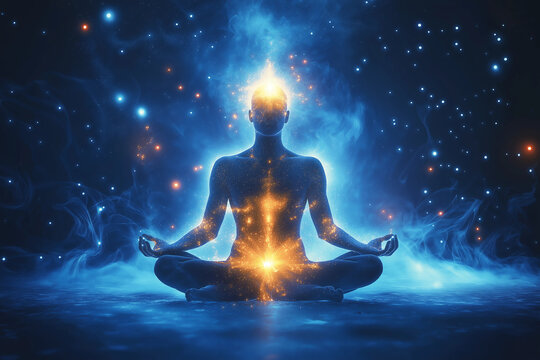 cosmic rebirth, life creation through deep meditation and chakras