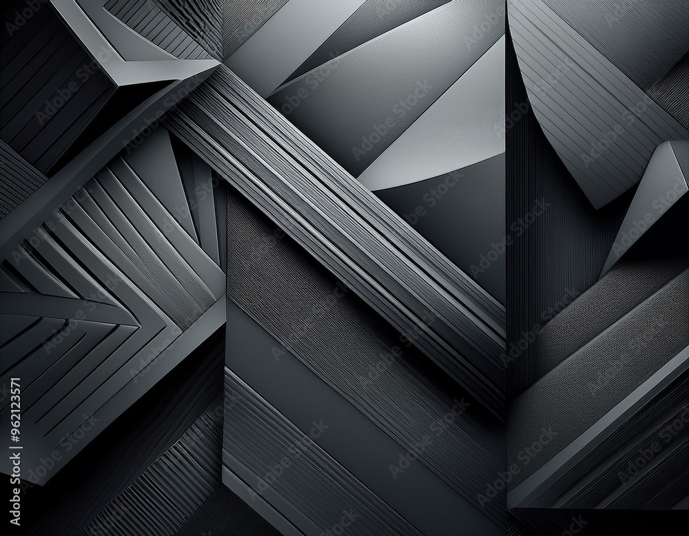 Canvas Prints a sophisticated background in charcoal gray with abstract geometric designs