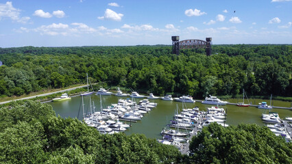 A marina connecting to the Chesapeake and Delaware Canal, Middletown, Delaware