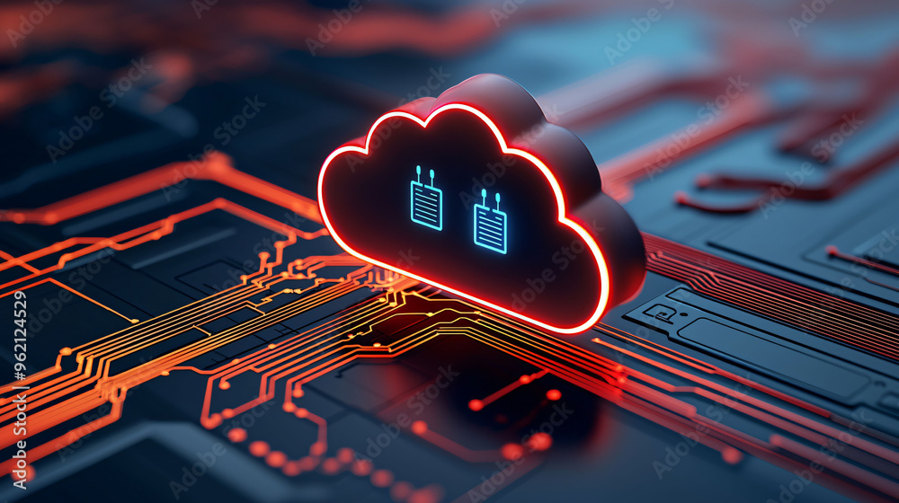 Poster cloud computing technology with encryption layers and digital circuits