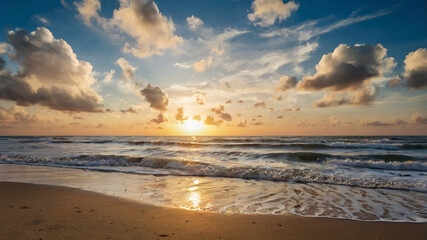 Fototapeta premium sunset on the beach