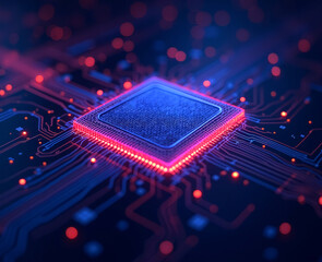 Futuristic processor abstract background