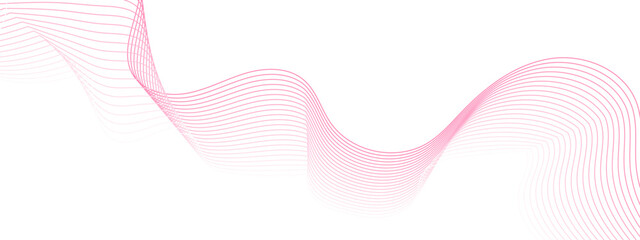 Vector abstract background with dynamic pink waves. Abstract wave element for design. Digital frequency track equalizer. Stylized line art background. Vector illustration. Wave with using blend tool.

