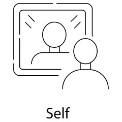 Self Icon. Vector Icon Design