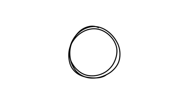 circle rotating animation video on white background
