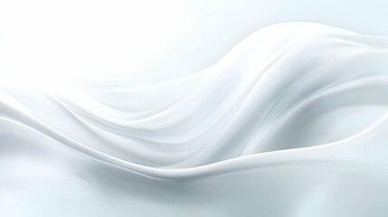Fototapeta premium Abstract White Fabric Waves, Smooth Flowing Fabric, Wavy Background, White Fabric Drape Animation, Silky Texture, Abstract 3D Waves, Flowing Abstract, White Texture Background, Fabric Drape