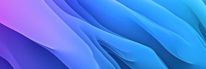 Obraz premium Blue background with smooth lines, flat geometric shapes, gradient Generative AI