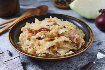 Southern Fried Cabbage, traditional dish in the South of the USA