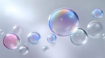 Abstract Bubble Background Animation with Soft Light and Gentle Movement