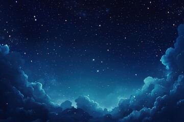 A Night Sky with Scattered Stars and Clouds